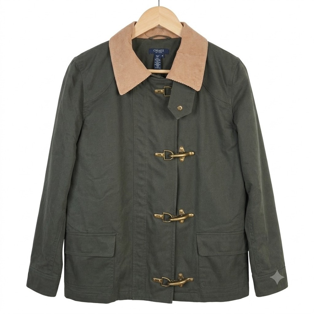 Vintage Chaps Ralph Lauren Barn Chore Fireman Jacket Coat Lobster Clasps Sz M